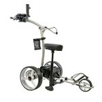 EPG Golf eR-Pace X Remote Control Electric Power Golf Trolley Cart Caddy Silver with Seat and Accessories LFP Lithium Battery 36 Hole