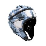 Topeter Rugby Helmet, Padded Headguards to Reduce Impact, Headgear Protection for Lacrosse, Wrestling, MMA Training (Light Blue)