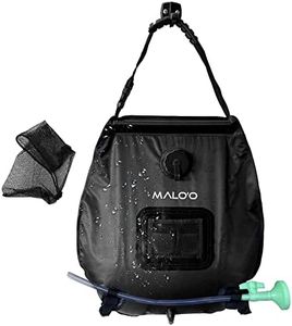Malo'o 5 gallon/20L Portable Solar Shower Bag, Solar Heating Camping Shower Bag with Removable Hose and On-Off Switchable Shower Head for Camping Gear, Surfing, Beach, Swimming, Outdoor Travel, hiking