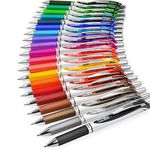 Pentel EnerGel XM BL77 - Retractable Liquid Gel Ink Pen - 0.7mm - 54% Recycled - 1 of Each Colour - Pack of 20