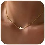 Rotnso Cross Necklace for Women 14K