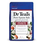 Dr Teal's Pure Epsom Salt Soak, Soften & Moisturize with Shea Butter & Almond Oil, 3lbs (Packaging May Vary)