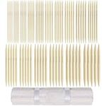 Curtzy Double Ended Bamboo Knitting Needles with Storage Pouch (80 Pieces) - 2mm to 12mm Sizes - 25cm / 10 inches - Pointed Needle Set for Beginners