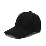 Boolavard Kids Boy Girl Baseball Cap Hat Soft Cotton Lightweight Adjustable Size for 2-9 Years (Black)