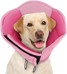 AOFITEE Dog Cone for Dogs After Surgery, Soft Dog Cone Collar for Large Medium Small Dogs, Adjustable Dog Recovery Collars & Cones, Breathable Elizabethan Collar for Dogs to Prevent Licking Wounds