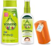 Vosene Kids 3-in-1 Lice Repellent Shampoo 250ml, Apple & Lemon Head Lice Defence Spray 150ml with Nit Comb – Natural Head Lice Treatment for Children, Nit Repellent Spray, Lice Shampoo for Kids