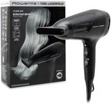 Rowenta x Karl Lagerfeld Studio Dry CV581L Secador de pelo 2300 W, Tecnología Effiwatts, 6 ajustes de temperatura, Thermocontrol, generador iónico sin encrespamiento, negro