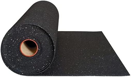 IsoRubber USA Made Reclaimed Rubber Underlayment Rolls for Sound Control (2mm 4' x 75' roll), Black