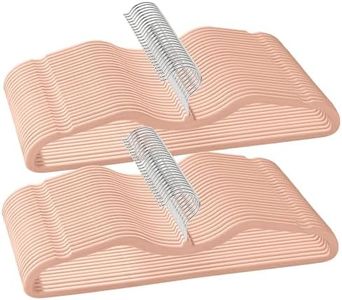 Velvet Short Neck Hangers - Heavy-Duty, Non-Slip Felt Surface, Space-Saving Design with Anti-Slip Grooves & Shoulder Shape, 360° Rotating Hooks, Durable for Coats, Shirt& Dresses