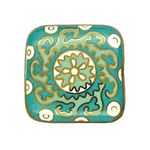 JP Hardware Ceramic Square Knobs Drawer Pulls for Cabinets and Home Kitchen (42mm, Gold Multicolour) - Pack of 4 (Ceramic Square Knob 3)