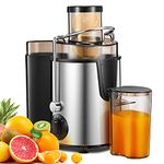 Juicer Machines, FOHERE Juicer Whole Fruit and Vegetables with 3-Speed Setting, Upgraded Version Max Power 800W Motor Quick Juicing, Cleaning Brush and Juicing Recipe Included