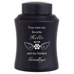 6 Inches Pet Urn for Ashes, Dog Urn for Ashes Cat Urn Memorial Urn for Dogs or Cats Paw Print Keepsake Urn for Pet Laser Engraving with Meaningful Words-You are My fovorite