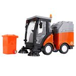 Lodokdre Street Sweeper with Light & - Friction Wheels, Removable Garbage Can & Rotating Brushes - Duty Plastic Cleaning Vehicle Toy & Children