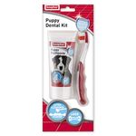 Beaphar | Toothbrush & Toothpaste Dental Care Kit for Puppies | Includes a Small-Headed Toothbrush and Liver-Flavoured Enzymatic Toothpaste, 50g Tube