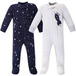 Yoga Sprout Unisex Baby Fleece Sleep and Play, Spaceship, 6-9 Months