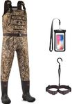 DRYCODE Chest Waders for Men, Neoprene Fishing Waders with 600G Boots, Waterproof Insulated Camo Duck Hunting Waders