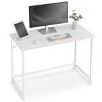 VASAGLE Computer Desk, Small Office Desk and Workstation, Work Desk for Home Office, Study, Bedroom, 50 x 100 x 76 cm, Modern Style, Metal Frame, Maple White LWD041W44