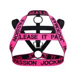 JOCKMAIL Men's Fitness Harness Shoulder Strap Chest Muscle Neck Waist Belt Club Party Hollow Out Body Chest Athletic Harness, 911rose, One Size