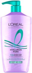L'Oréal Paris Hair Expertise Hyaluron Pure Purifying Shampoo, With Salicylic Acid and Hyaluronic Acid for Oily Roots and Dehydrated Hair, 828ml