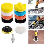 BIRDLINE 11 Pcs Car Foam Polishing Pads Kit, 3 Inch Drill Buffing Pad, Drill Buffer Auto Car Polisher Attachment Buffing Kit for Car Polishing, Waxing, Sealing Glaze