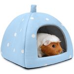 Tierecare Guinea Pig Bed House Hideout Washable Hideaway for Small Animals Dwarf Rabbits Chinchilla Hamster Hedgehog Ferret Bearded Dragon Cage Accessories