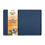 Neater Pet Brands Neater Mat - Waterproof Silicone Pet Bowls Mat - Protect Floors from Food & Water (19" x 12" Silicone, Dark Blue)