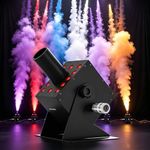 SHEHDS CO2 Jet Machine with 12x3W RGB LED, 3-in-1 Cryo & Light, 90° Adjustable, 16–20ft Range, DMX512, Professional LED Stage Smoke Machine for Concerts, Nightclubs, Theaters, Weddings, Parties.