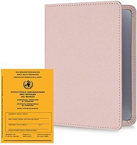 kwmobile Custodia Passaporto Vaccinale Internazionale - Cover Certificato Vaccinazione - Case Libretto Vaccino Bambini Adulti in Similpelle oro rosa