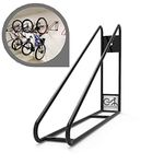 Cycle Stands India - Wall Mount Bike Rack Vertical Bicycle Hanger with Easy and Secure Storage for Space Saving in Garage and congested Areas - (Black color)