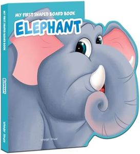My First Shaped Board book - Elephant, Die-Cut Animals, Picture Book for Children