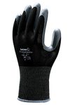 Showa 370 Black Nitrile Palm Coated Work Gloves,6/Small, Black