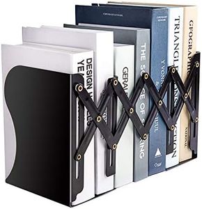 MDHAND Adjustable Bookend, Desk Magazine File Organizer Holder, Desk Organizer and Accessories for Office, Books, Papers, Extends up to 19 inches