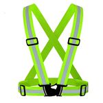 B K JAGAN & CO Safety Green reflective adjustable vest belt high visibility gear stripe