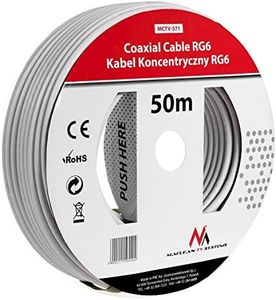 Maclean MCTV Cable coaxial satelital 1.0CCS RG6 50M
