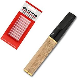 Denicotea Nice Series Cigarette Holder + 10 Filters - Sandlewood - Designed for Regular and King Size Cigarettes - Uses Slim Filters - Add Style & Sophistication - Avoid Stained Fingers & Lips - 25100
