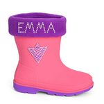 Varsany Girls kids Personalised Wellies - Non Slip, Waterproof Kids Wellington Boots - Rain Boots - Children Shoes Wellies