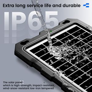 POWOXI 9W Solar Battery Charger – Portable Panel for Car, Boat, RV