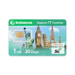 EIOTCLUB Prepaid SIM Card for Travel, International SIM card Supports Use in 77+ Countries, Data Only, 5G/4G LTE High-speed,No Contract, Refillable, Perfect for Phones, Wifi Routers & Tablets