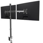 Suptek Dual LED LCD Monitor Stand up Desk Mount Extra Tall 31.5" Pole Heavy Duty Fully Adjustable Stand for 2 / Two Screens up to 27 inch (MD6842)