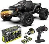 RIAARIO 1/10 Brushelss RC Cars, Monster Truck, 50+ MPH, 4WD, Waterproof, Carbon Fiber, Black, Ages 8+