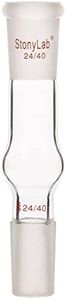 stonylab Glass Straight Drying Tube, Borosilicate Glass Drying Tube Adapter with 24/40 Standard Taper Joints for Laboratory Lab Supply