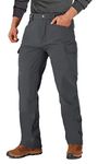 MAGCOMSEN Camping Pants Mens Hiking Pants Waterproof Pants Warm Pants Fleece Lined Pants Outdoor Pants Climbing Pants Work Pants for Men Dark Grey