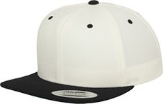 Flexfit Mens Kappe Classic Snapback 2-tone Baseball Cap, - Natural/blk