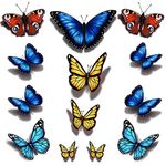 Tatodays Stick on butterflies adult temporary tattoo sticker transfer female body art transfers women realistic waterproof temp tattoo legs arms, festival