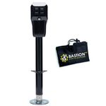 Bastion Premier Electric Power Tongue Jack with Cover | Electric or Manual Operation | 3500LB A-Frame Capacity | 12V | Front LED | Trailers, Campers, Motorhomes, RVs, Boats, & More | BJ3500CB