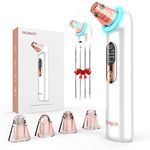 Blackhead Remover Pore Vacuum - Hotsch Blackhead Removal Tool, Pore Cleaner Acne Extractor Kit, LED Display USB Rechargeable with Upgraded Blue Light 4 Replaceable Suction Probes for Women & Men