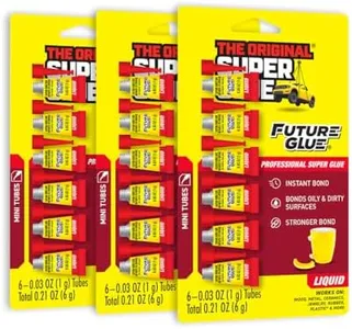 Super Glue - Future Glue Liquid - 6 Mini Single Use Tubes - (Pack of 3)