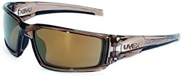 Uvex by Honeywell Hypershock Safety Glasses, Brown Frame with Gold Mirror Lens & Anti-Scratch Hardcoat (S2964)