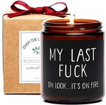 Funny Gifts for Women and Men, My Last Scented Soy Candle, Funny Birthday Gag Gifts for Friends, BFF, Coworkers, Her, Him (Black)