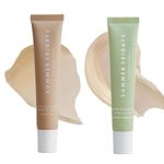 Summer Lip Balm, Moisturising Lip Balm For A Sheer Tint Of Colour, Vegan & Cruelty-free, Moisturising Lip Balm Tube For Dry & Chapped Lips, Lip Care (U-(Khaki+Green), 2PC)